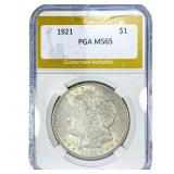 1921 Morgan Silver Dollar PGA MS65