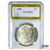 1898 Morgan Silver Dollar PGA MS63