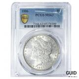 1886 Morgan Silver Dollar PCGS MS63