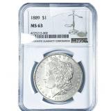 1889 Morgan Silver Dollar NGC MS63