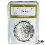 1887 Morgan Silver Dollar PGA MS63