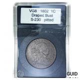 1802 Draped Bust Large Cent  VG8