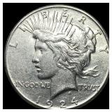 1924-S Silver Peace Dollar CLOSELY UNCIRCULATED