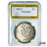 1889-O Morgan Silver Dollar PGA MS63