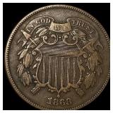 1868 Bronze Two-Cent Piece NEARLY UNCIRCULATED