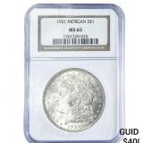 1921 Morgan Silver Dollar NGC MS65