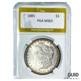 1885 Morgan Silver Dollar PGA MS63