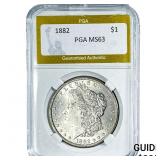 1882 Morgan Silver Dollar PGA MS63