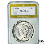 1926 Silver Peace Dollar PGA MS65+