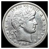 1908 Barber Silver Quarter UNCIRCULATED
