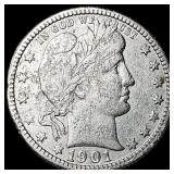 1901-O Silver Barber Quarter LIGHTLY  CIRCULATED