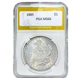 1885 Morgan Silver Dollar PGA MS66