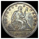 1842-O Silver Seated Liberty Quarter CHOICE AU
