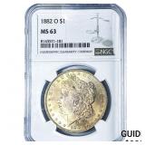 1882-O Morgan Silver Dollar NGC MS63