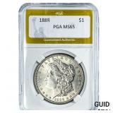 1888 Morgan Silver Dollar PGA MS65