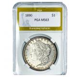 1890 Morgan Silver Dollar PGA MS63