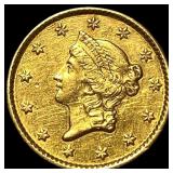 1853 Gold $1 Liberty Head CHOICE AU