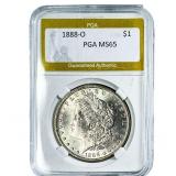 1888-O Morgan Silver Dollar PGA MS65