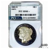 1881-S Morgan Silver Dollar PCI MS65+ DMPL
