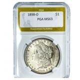 1898-O Morgan Silver Dollar PGA MS63