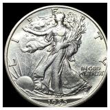 1935-S Silver Walking Liberty Half Dollar UNCIRCUL