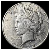 1928-S Silver Peace Dollar CLOSELY UNCIRCULATED