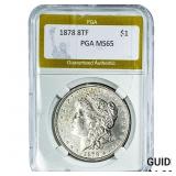 1878 8TF Morgan Silver Dollar PGA MS65