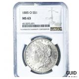 1885-O Morgan Silver Dollar NGC MS63