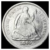 1865-S Silver Seated Liberty Half Dime HIGH  GRAD