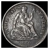 1860-O Silver Half Dime CLOSELY UNCIRCULATED