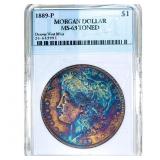 1889 Morgan Silver Dollar  MS63 Toned