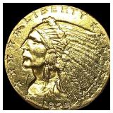 1925 Indian Head Gold $2.50 Quarter Eagle ABOUT UN