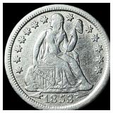 1853 Arrows Seated Liberty Dime NEARLY UNCIRCULATE