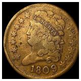 1809 Classic Head Half Cent NEARLY UNCIRCULATED