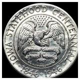 1946 Iowa Statehood Centennial Half Dollar GEM BU