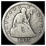 1875-S Silver Twenty Cent Piece ABOUT UNCIRCULATED