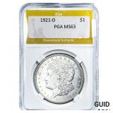 1921-D Morgan Silver Dollar PGA MS63