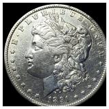 1891-O Silver Morgan Dollar ABOUT UNCIRCULATED
