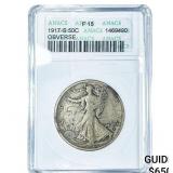 1917-S Walking Liberty Half Dollar ANACS F15