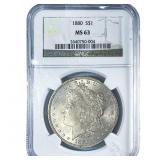 1880 Morgan Silver Dollar NGC MS63