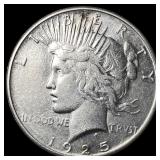 1925-S Silver Peace Dollar CLOSELY UNCIRCULATED