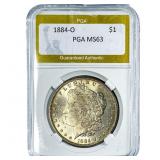 1884-O Morgan Silver Dollar PGA MS63