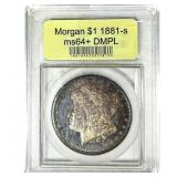 1881-S Morgan Silver Dollar USCG MS64+ DMPL