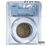 1853 Braided Hair Large Cent PCGS XF40