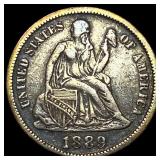 1889 Seated Liberty Dime NEARLY UNCIRCULATED