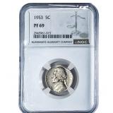 1953 Jefferson Nickel NGC PF69