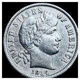 1914-D Silver Barber Dime CHOICE AU