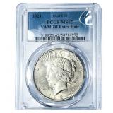 1924 Silver Peace Dollar PCGS MS62 VAM 1H Extra Ha