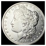 1891-O Silver Morgan Dollar ABOUT  UNCIRCULATED