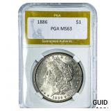 1886 Morgan Silver Dollar PGA MS63